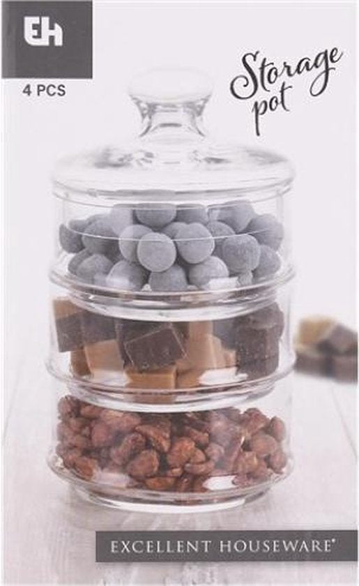 EH Storage Pot Glass 4pc Set