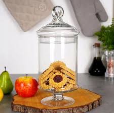 EH Cookie Jar Glass wLid 14x26cm