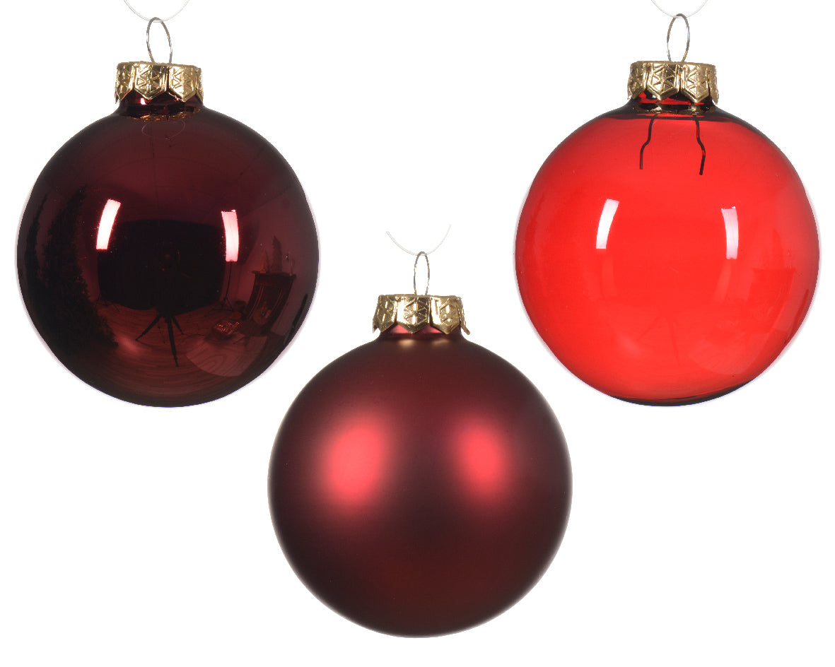 Decoris Bauble Gs 21pc Oxblood
