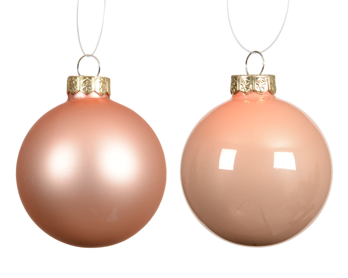 Decoris Glass Baub 6pc Pch Pearl