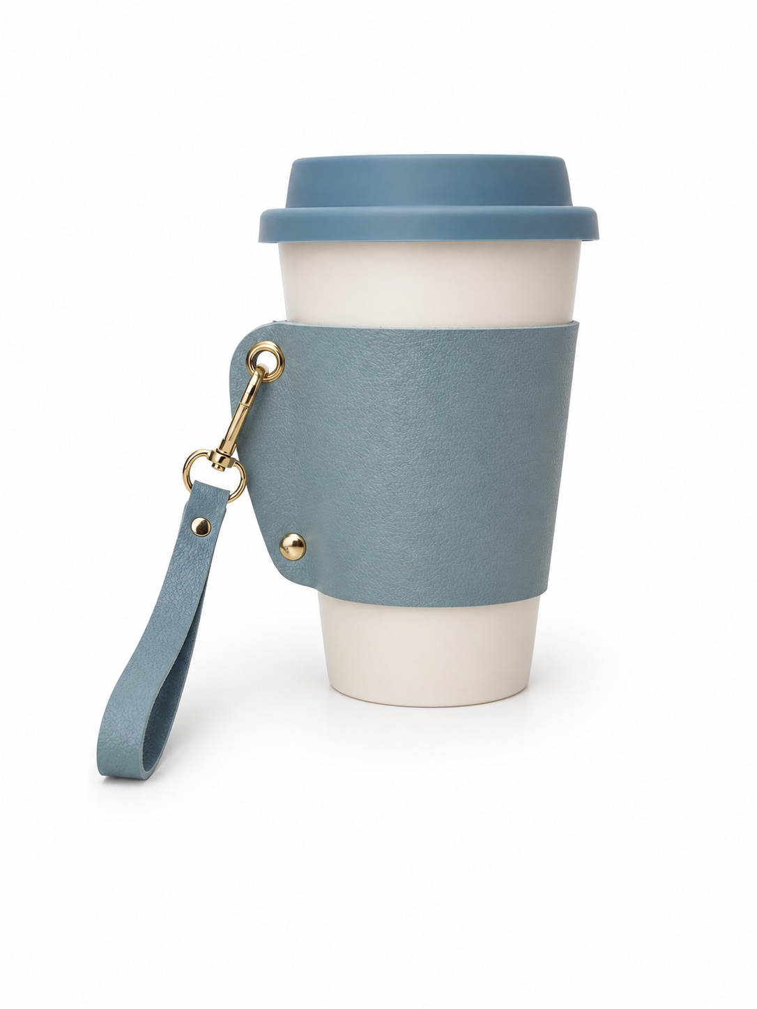 Porcelain Coffee Mug w/Lid Wht 400ml