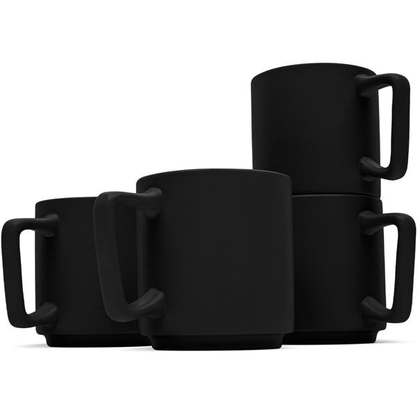 Mug Set 4pcs Matte Blk
