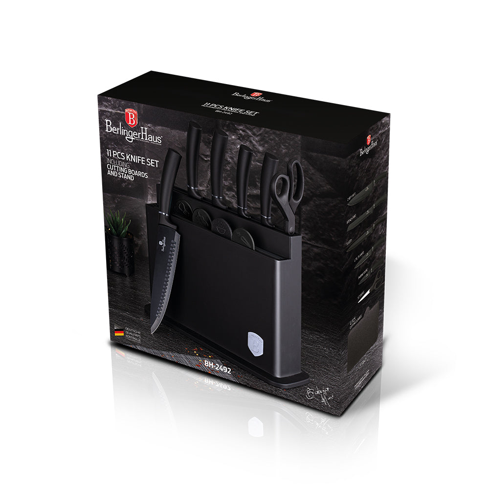 Knife 11pc Stnd CB Blk