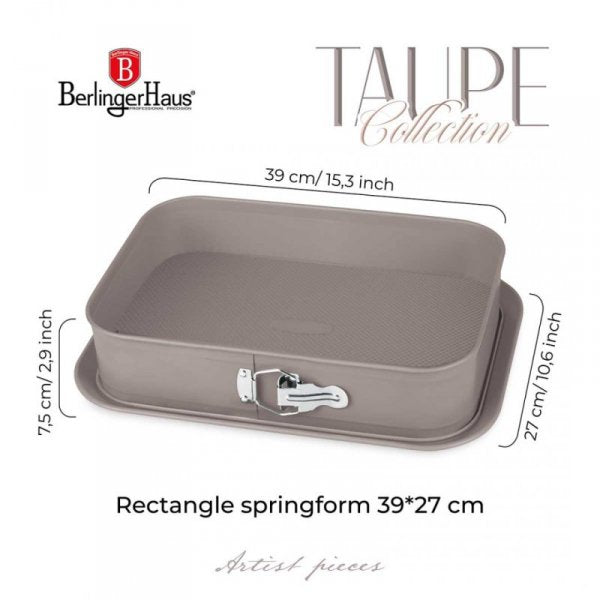 BH Springform Rec 39X27c Taupe