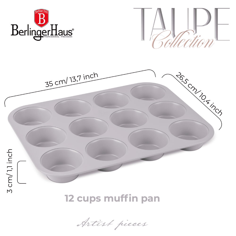 BH Muffin Pan 12pcs Taupe