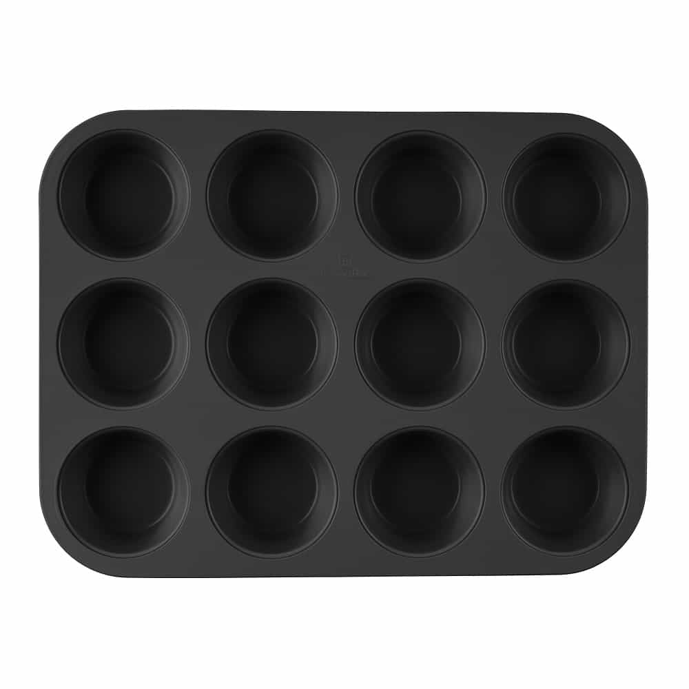 BH Muffin Pan 12pcs Matte Blk