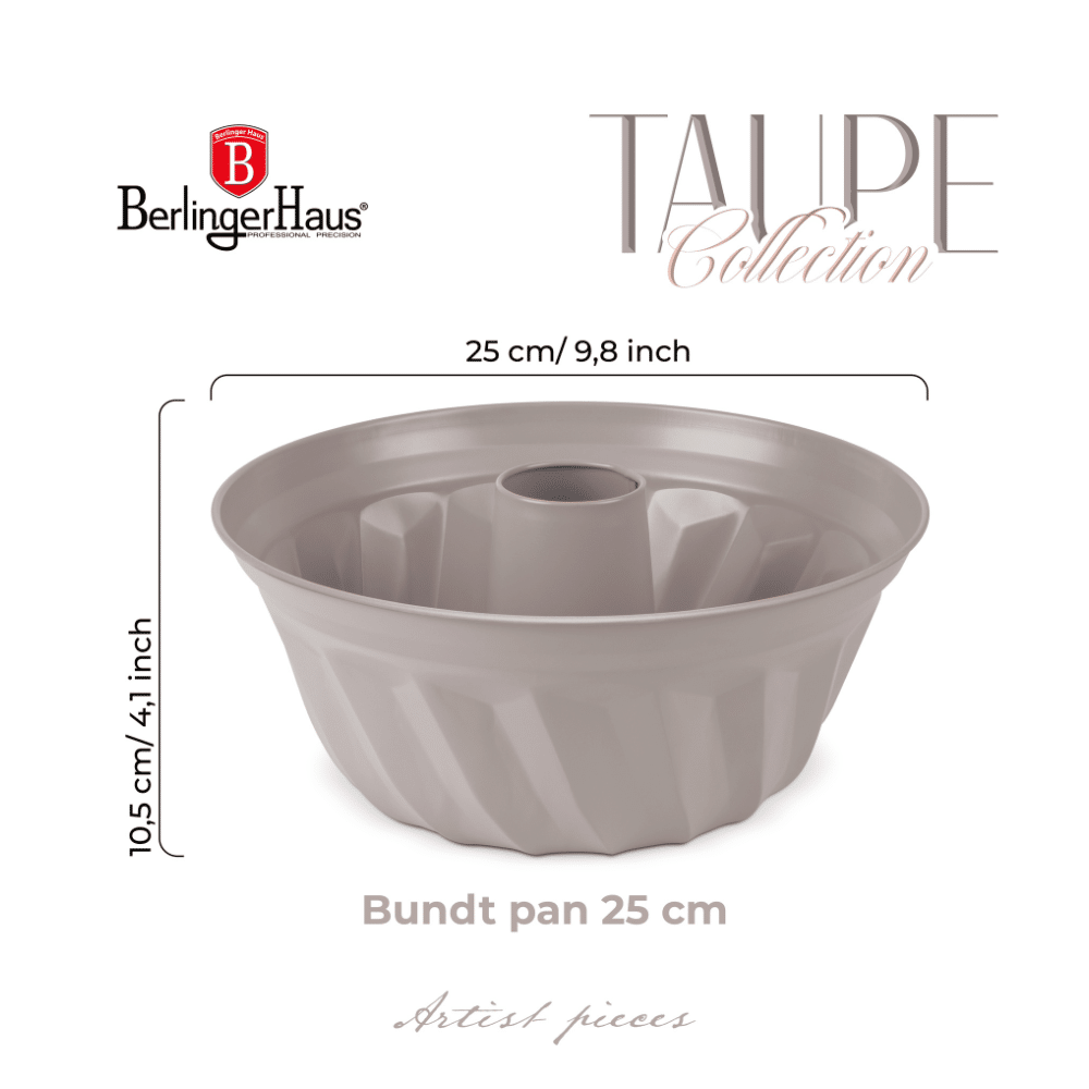 BH Bundt Pan 25cm Taupe Coll