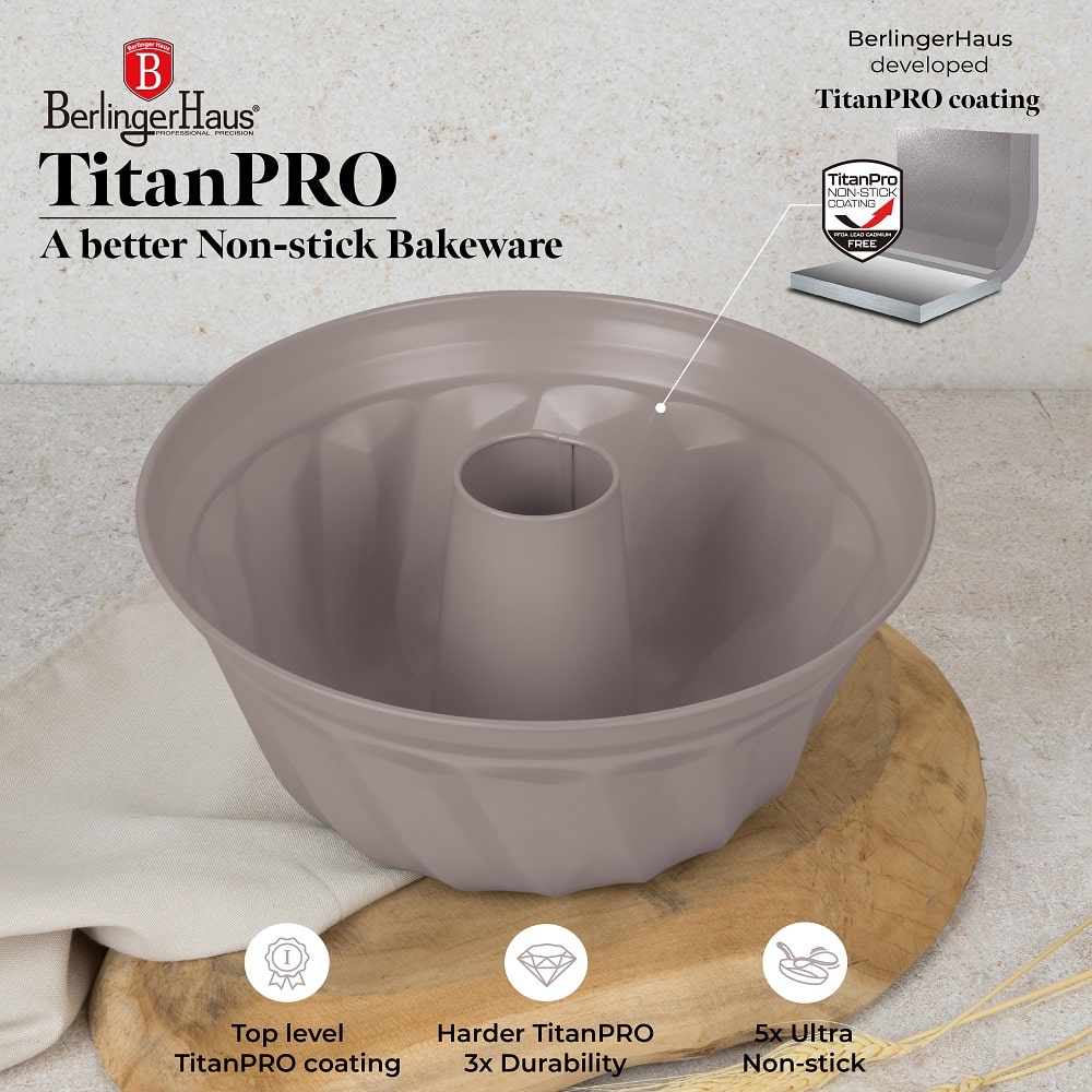 BH Bundt Pan 25cm Taupe Coll