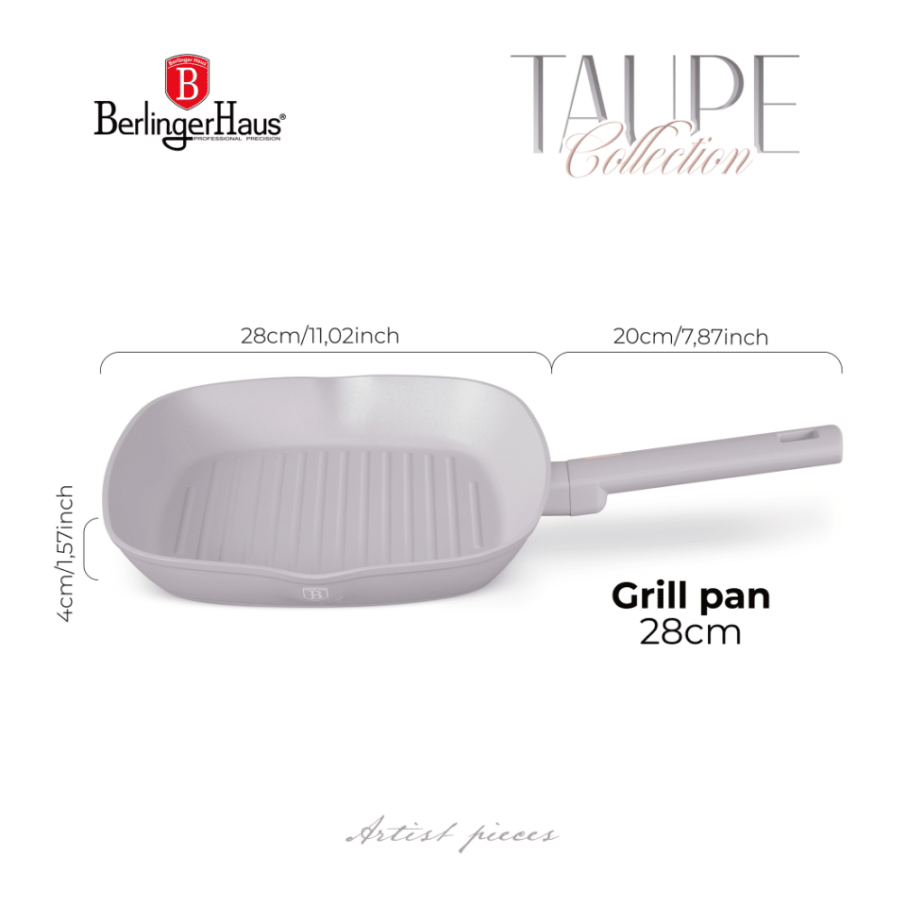 BH Grill Pan 28cm Taupe