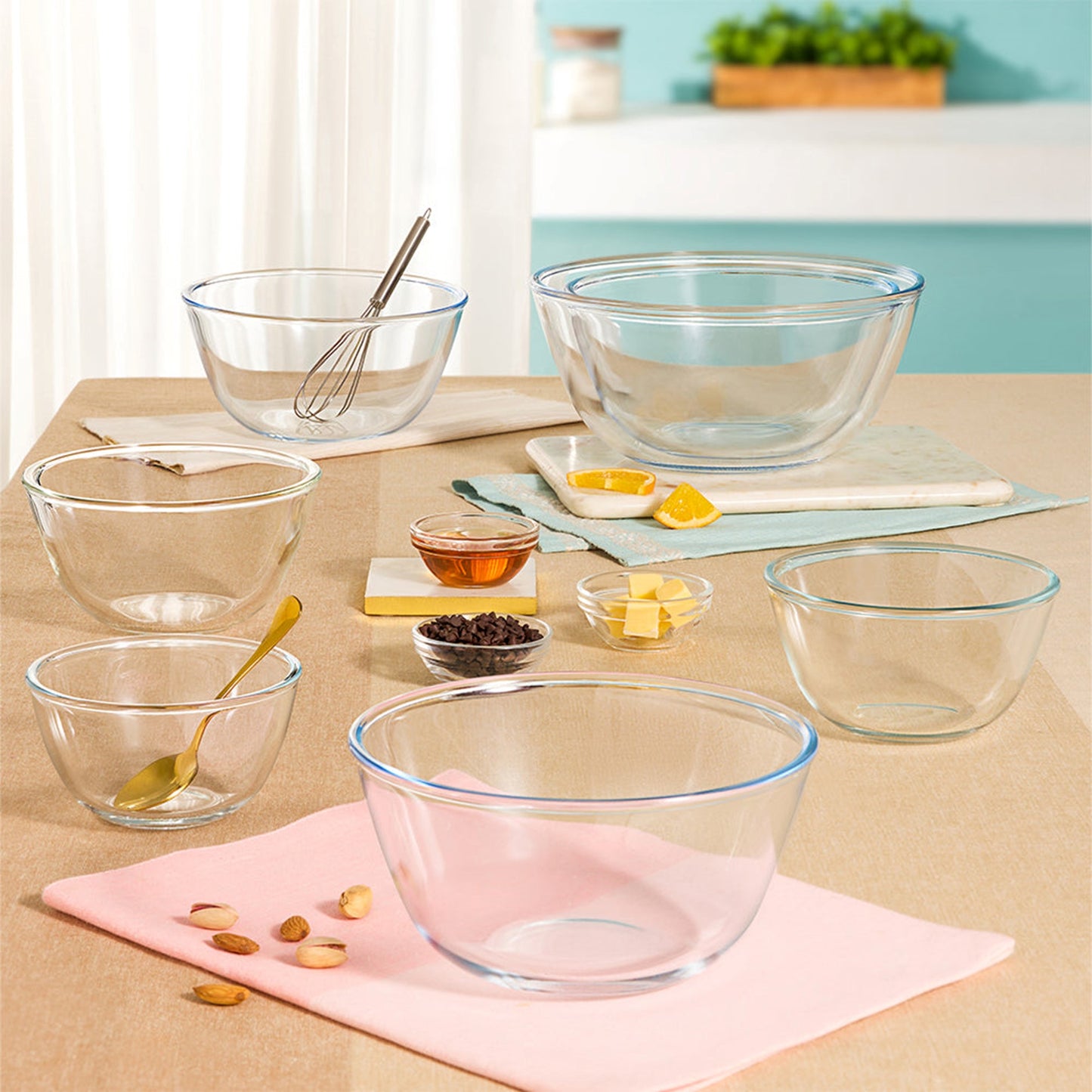 Boro Glass Mixing Bowl 1.5L