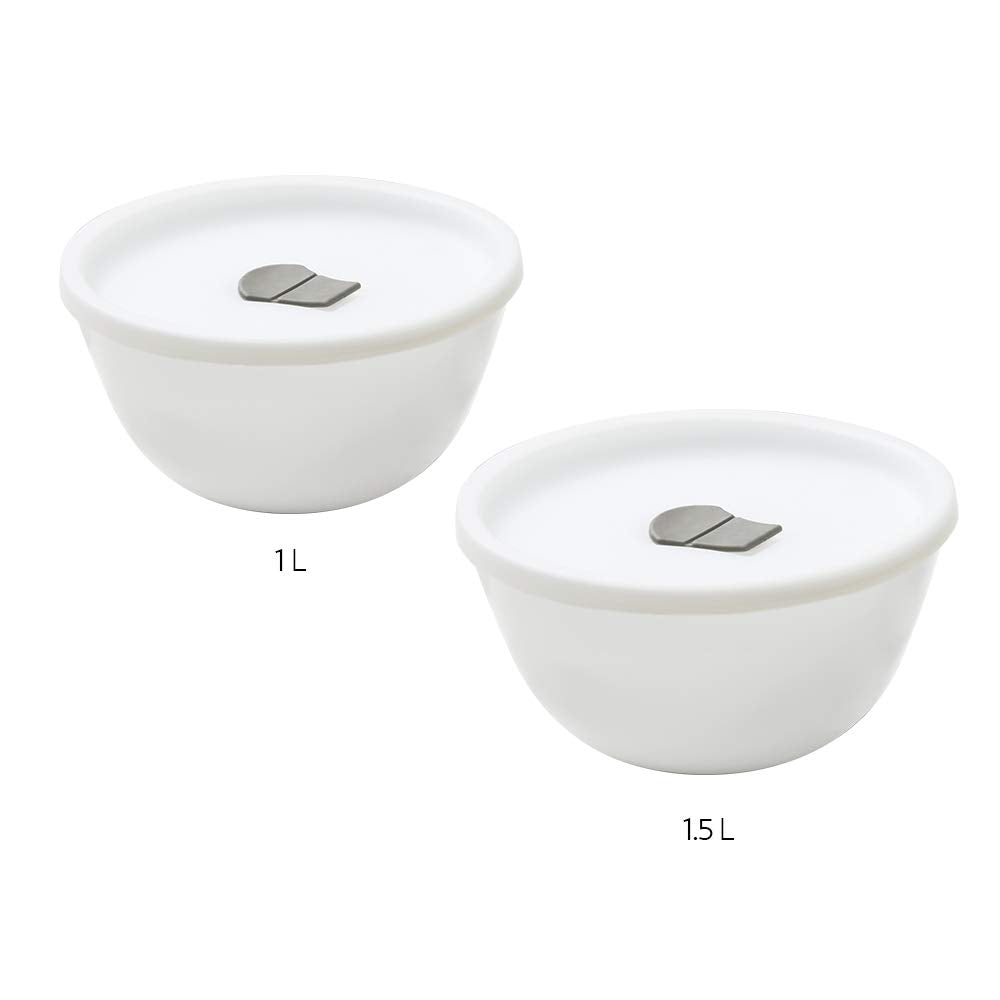Boro Opalware Mixing Bowl 1500ml w/Lid Wht