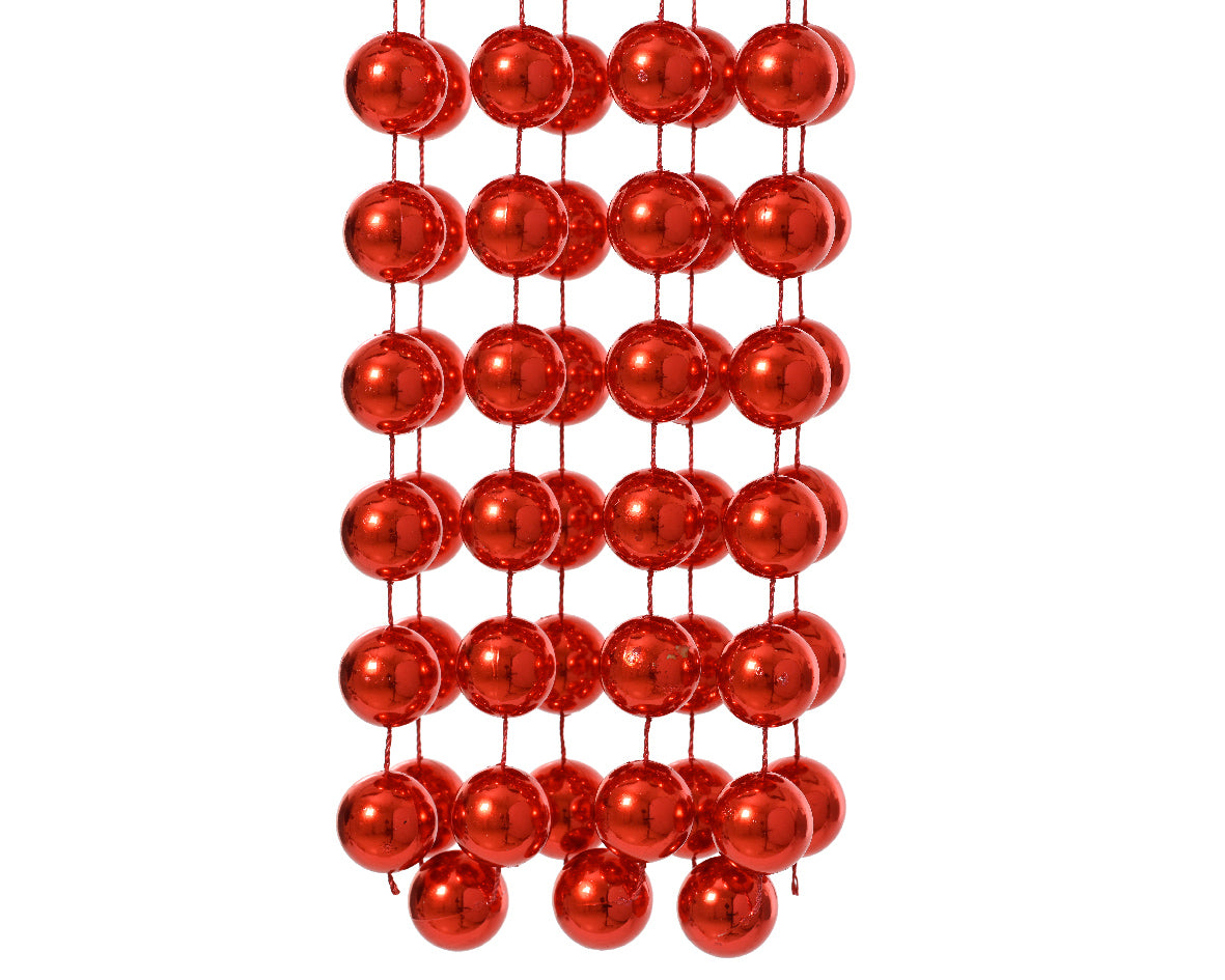 Bead Garland Polysty Cmas Red 9ft