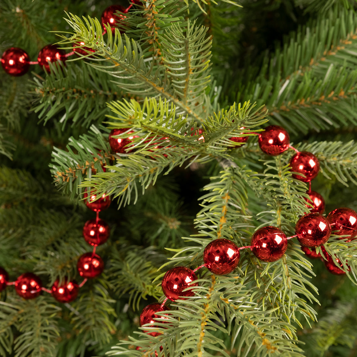 Bead Garland Polysty Cmas Red 9ft
