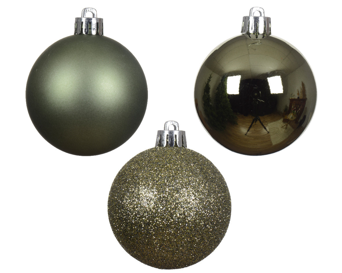 Baubles Polysty Mix Rsmary Grn 14pc