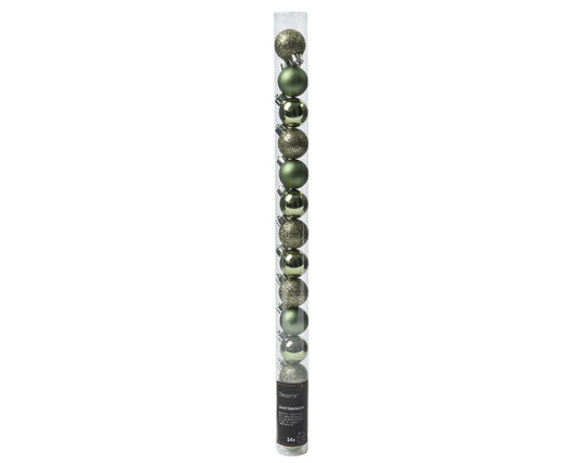 Baubles Polysty Mix Rsmary Grn 14pc