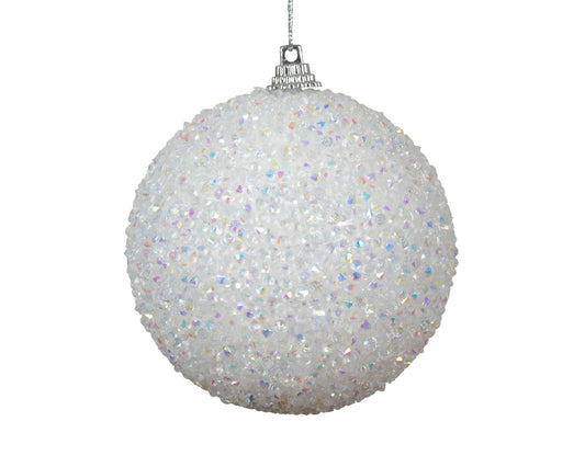 Bauble Foam Winter White 8cm