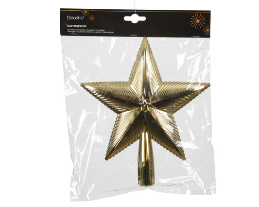 Tree Topper Star Cmas Light Gold