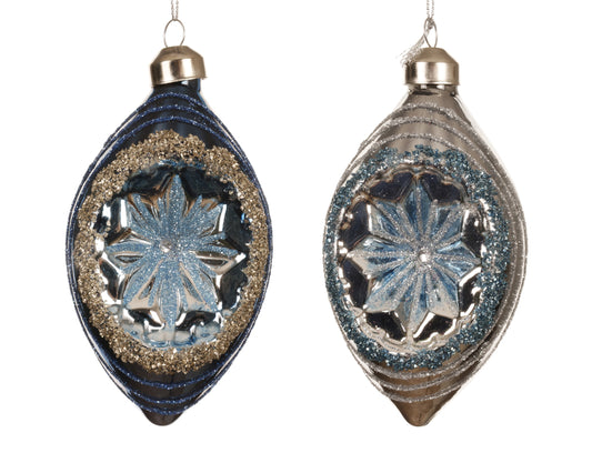 Glass Olive Orna 2Asst