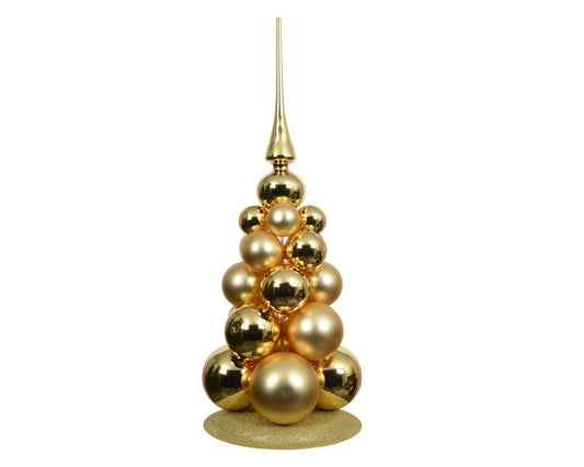 Baubles Glass Cmas Tree Gold