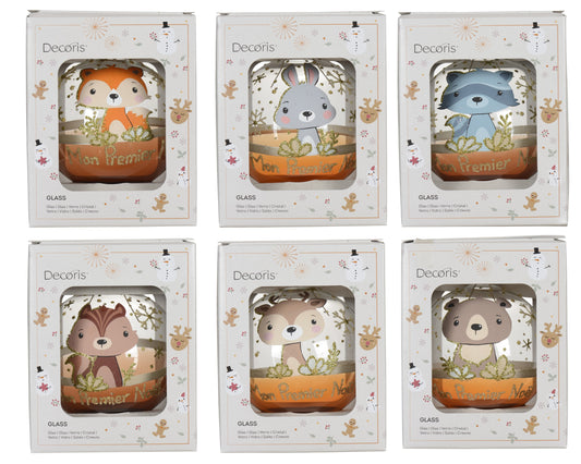 Glass Bauble Baby Ornament 6Asst