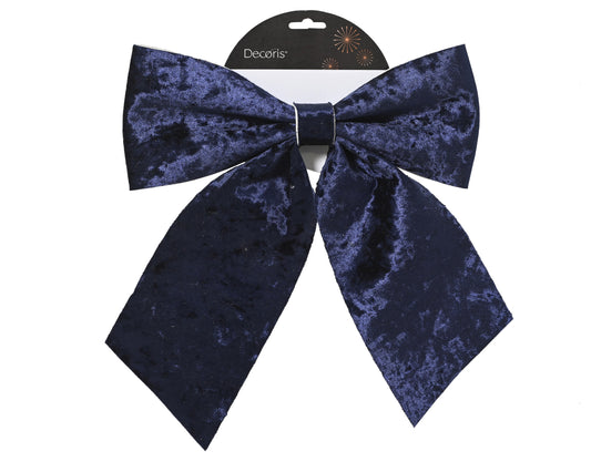 Velvet Bow Polyester N/Blue