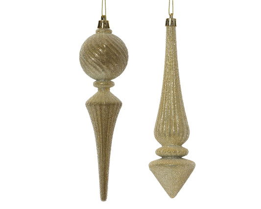Icicle Polystyrene 2Asst Gold