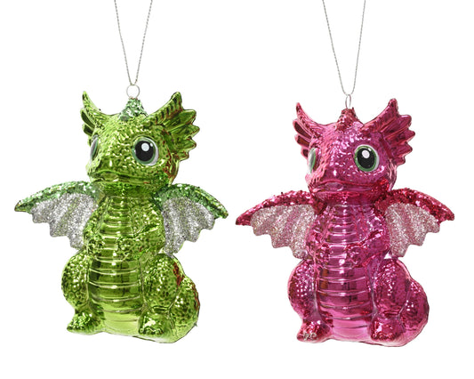 Dragon Plastic Ornament 2asst