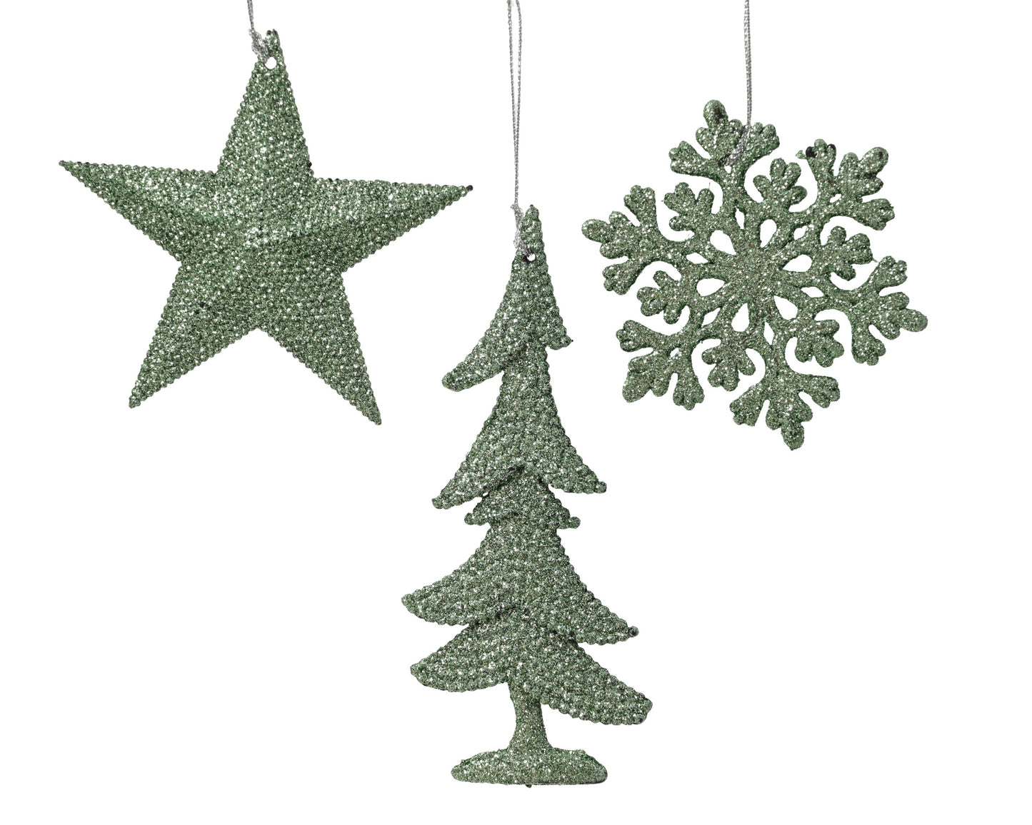 Hanger Ornaments 3asst MGreen