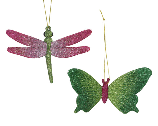 insect Ornament 2 Asst Grn/Pink
