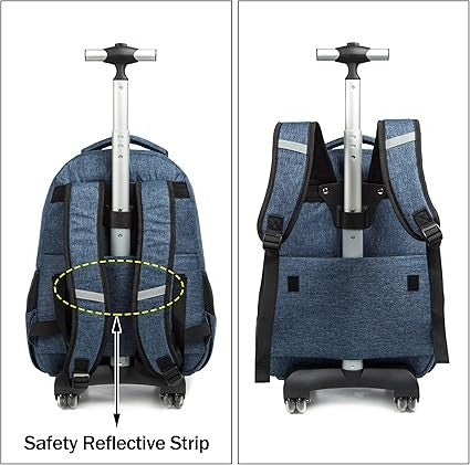 Top Denim Trolley Backpack 3pc Set