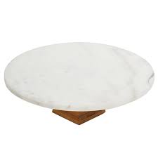 Rd Marble Cake Stand 12in