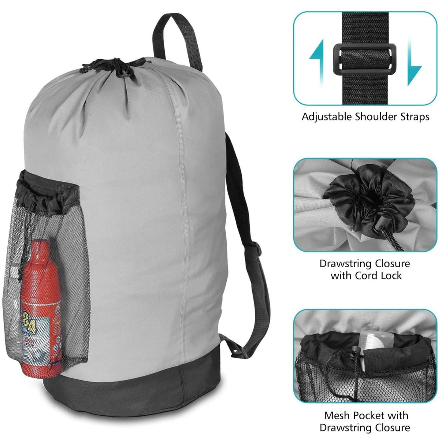 Backpack Laundry Bag Gry