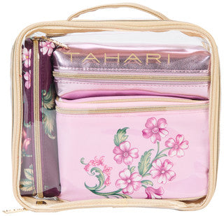 Cosmetic Org Set 4pc Plum Floral