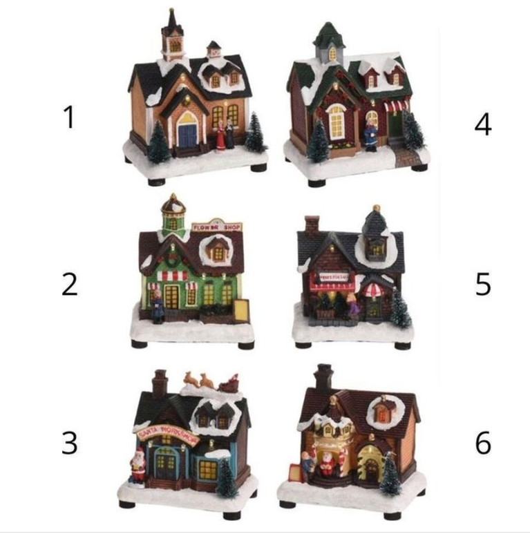 Cmas Scene 6Ass WW LED B/O