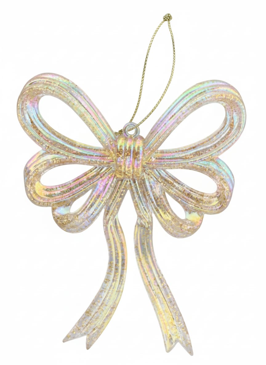 Bow Hanging Deco 13cm 3 Asst