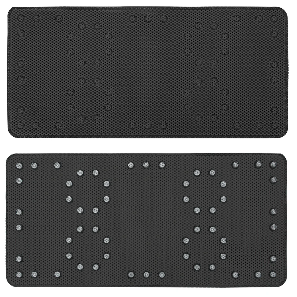 Bath Mat Foam w/Suction Cups 36x17 Black