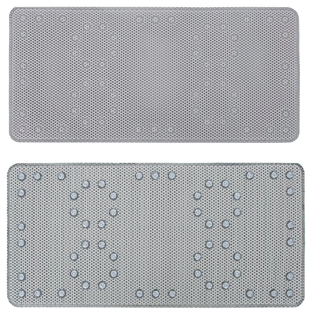 Bath Mat Foam w/Suction Cups 36x17 Gry
