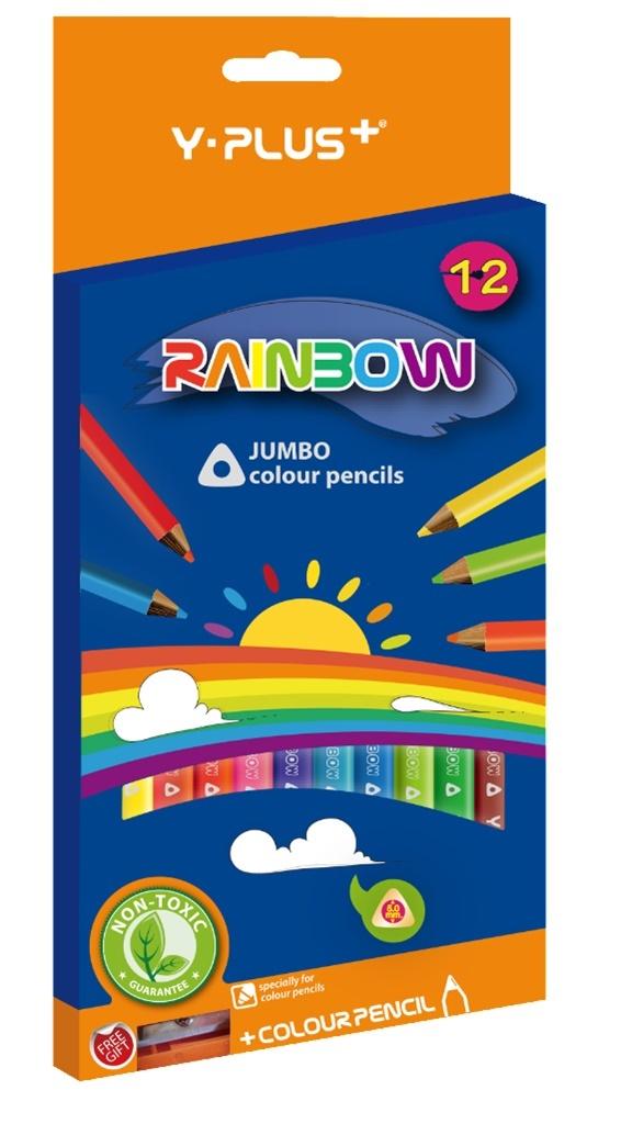 Rainbow Jumbo Clr Pencils 12ct