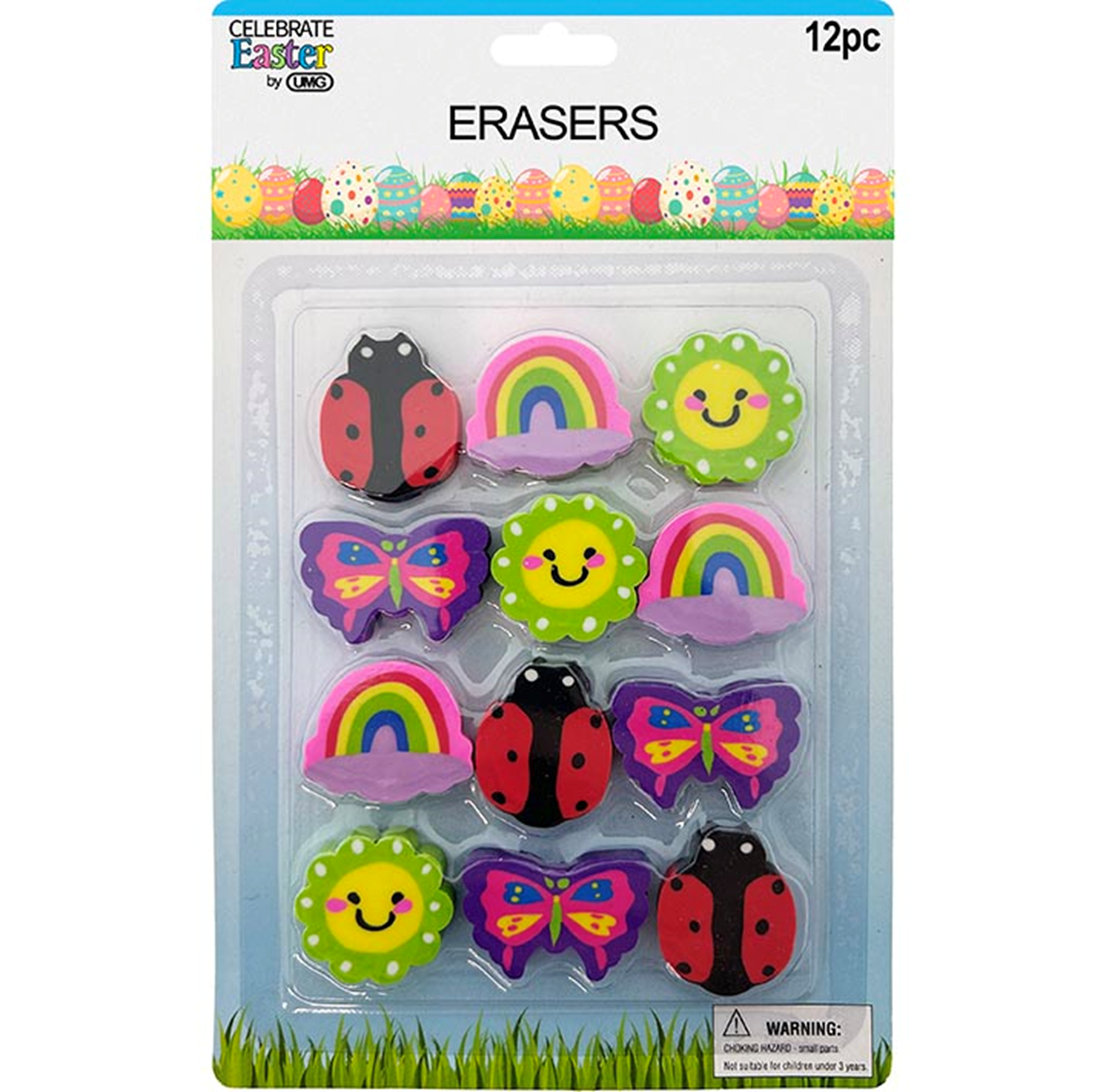 Eraser Die Cut Easter 12pc