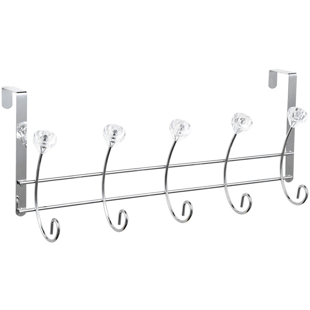 OTD 10 Hook Rack w/Crys Knobs Chrome