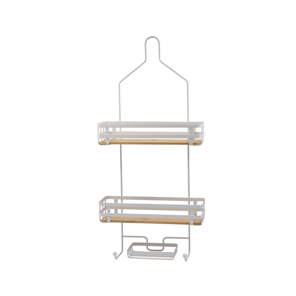 Shower Caddy Bamboo Bs Mt Wht