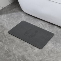 Bath Mat Stone Matt Black