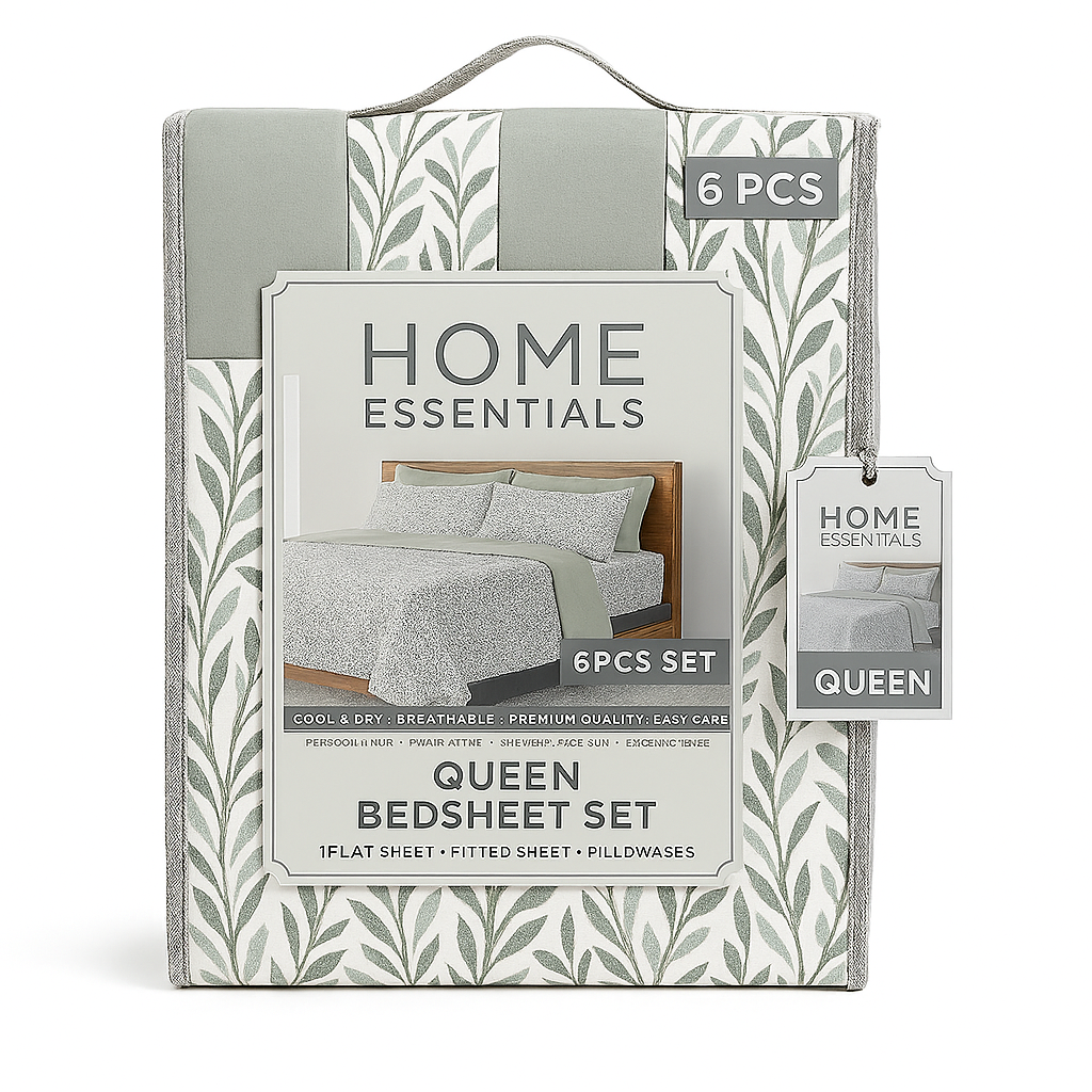 Bed Sheet Set Queen 6 piece