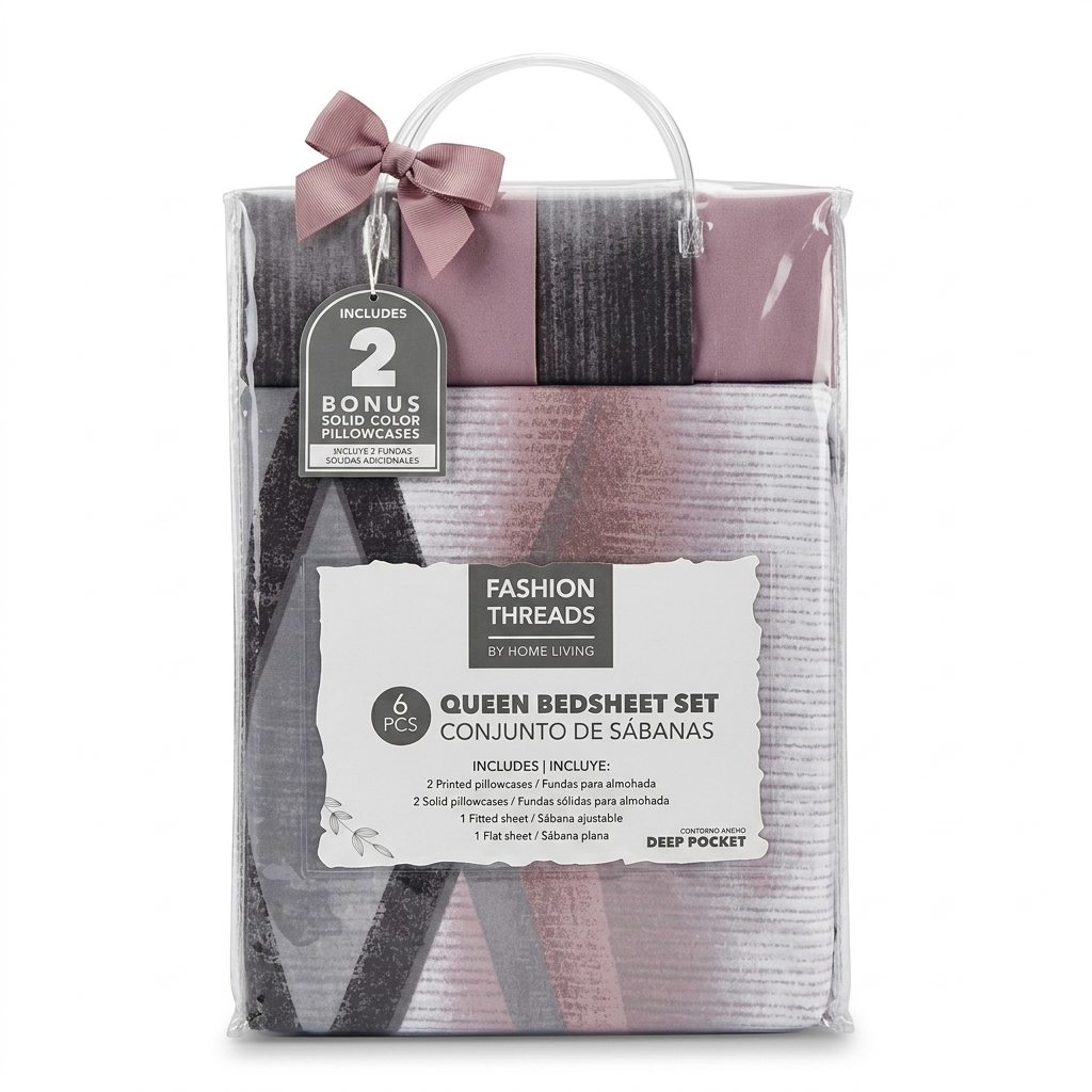 Bedsheet Set Queen 6 Piece Assorted