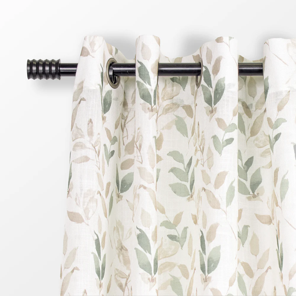 Window Curtain Faux Silk Multi 1pc