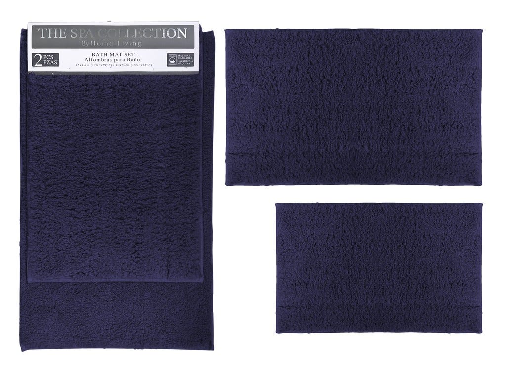 Bath Mat Set 2pc Navy
