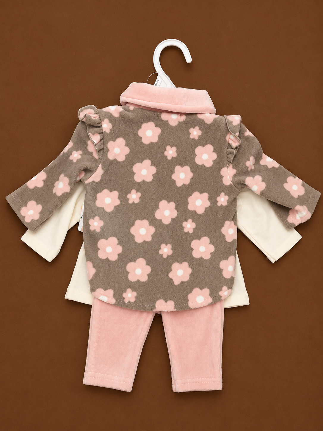 NB Girls 4pc Clth Set Pea Flwr