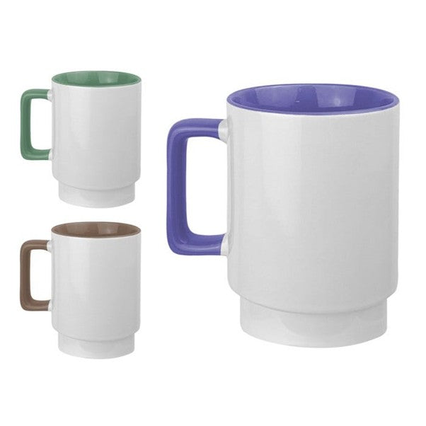 Mug Stoneware 2 Tone Wht Otsd
