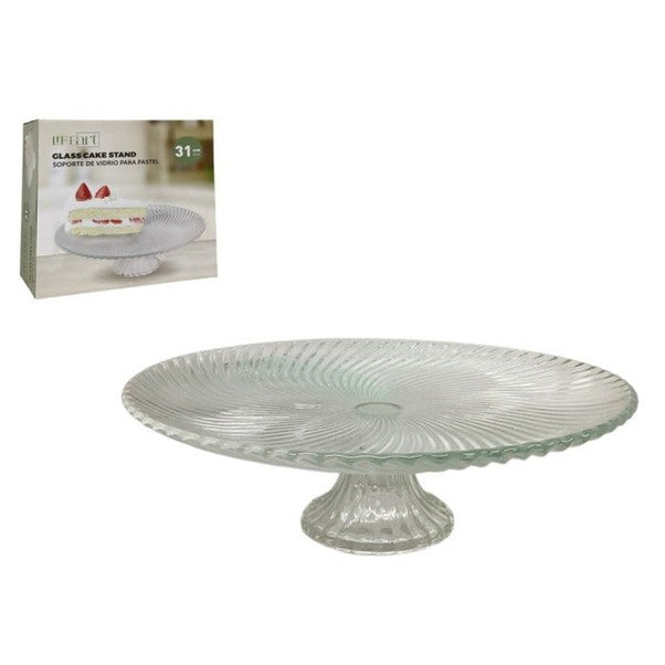 Cake Stand Glass Clear 31cm Med