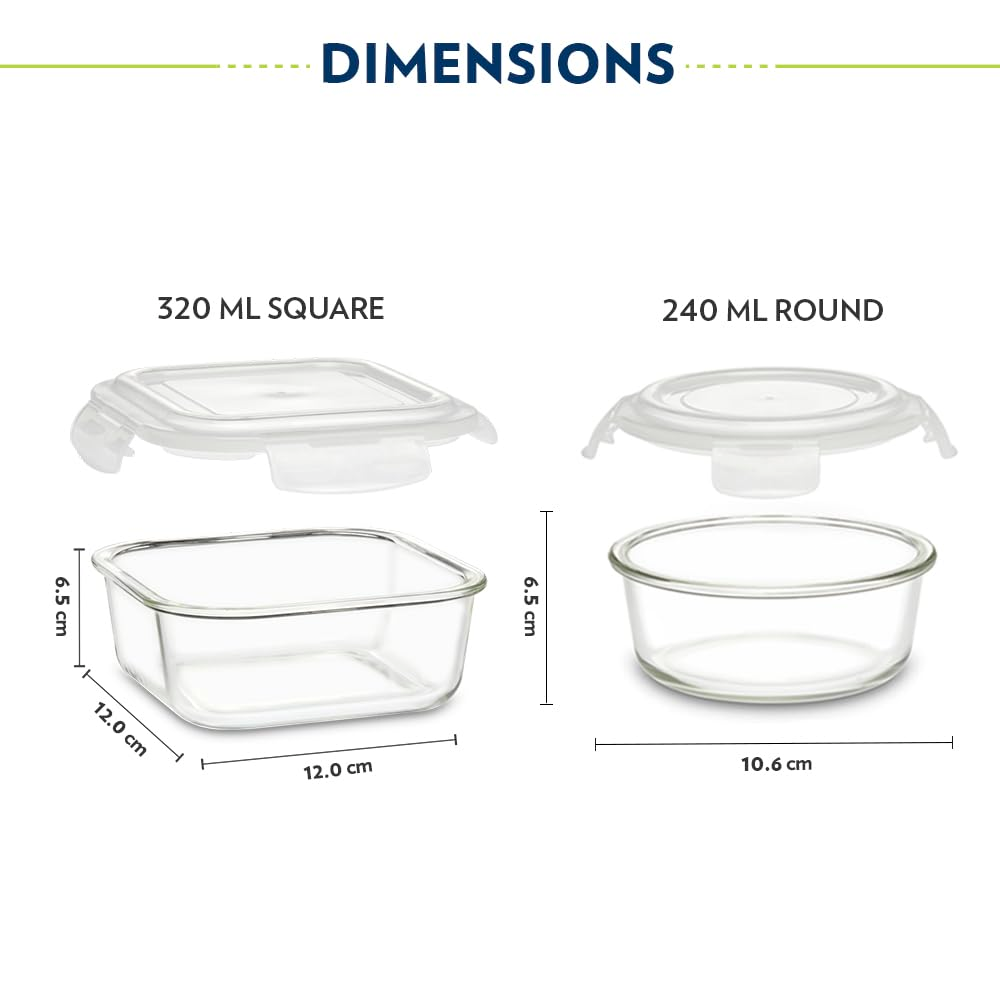 Daisy Lunch Bag w/Glass Bowls Set